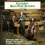 Vernon's CDs Complete Bach Flute Sonatas on 2 CDs